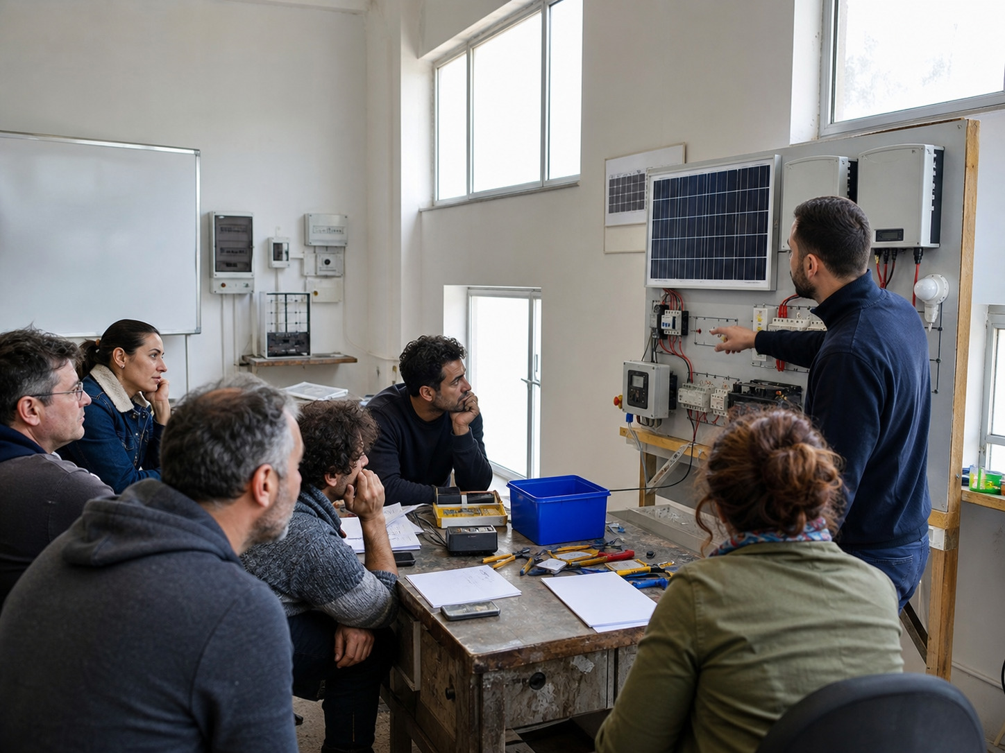 Laboratorio tecnico su fotovoltaico e impianti elettrici